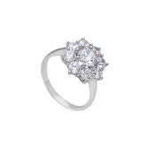 18 Karat Gold - 750 Weissgold Ring mit Zirkonia Steinen - 277818